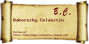 Baborszky Celesztin névjegykártya