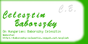 celesztin baborszky business card